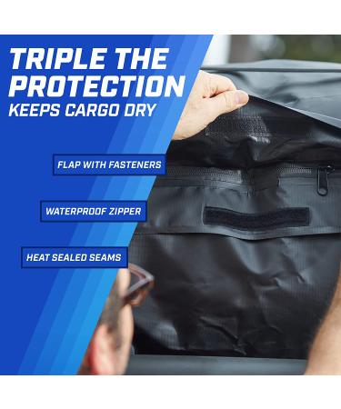 Waterproof Rooftop Cargo Carrier- 16 Cubic Ft. Storage Bag with Protective Mat for All Cars, With or Without Roof Racks - PI Store - Buy Online on SooperMarket.com