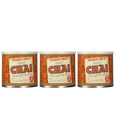 Set of 3 Trader Joe's Spicy Chai Latte 10 Ounce (Pack of 3)