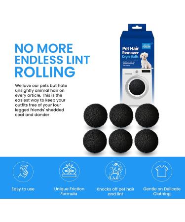 Reusable Pet Hair Remover - Foam Dryer Balls for Dog & Cat Hair - Lint Remover Pack of 6 - Clean Clothes & Laundry - Buy Online on SooperMarket.com