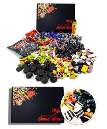 Sweets Gift Box - The Little Sweet Shop Liquorice Sweets Hamper | Great for Parties Weddings and Birthdays (Candy)