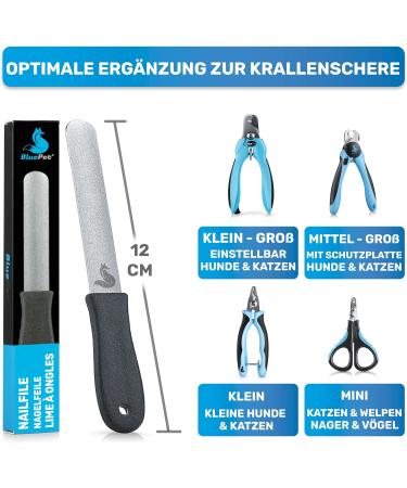 Buy Bluepet 2x Set Claw File Nail File for Optimal Pet Claw Care | Coarse & Fine for Dogs Cats & Small Animals - Buy Online on SooperMarket.com