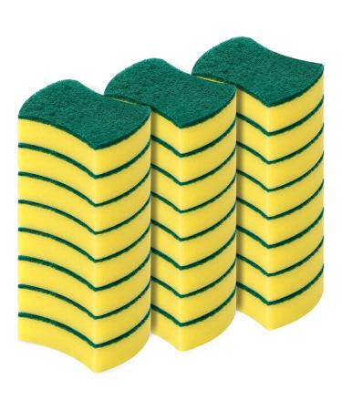 Clocked sponge flush sponge kitchen sponge two -sided cleaning sponge stain remover scraps 24 pieces size: 11 x 7 x 3cm 24 pack