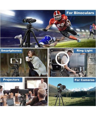 LCNCY Binocular Tripod Stand - Universal Lightweight Travel Video Tripod with Remote - Matte Black (Compatible with Camera, Phone, iPad, DSLR, GoPro, Spotting Scope, Telescope, Astronomy Binoculars) - Buy Online on SooperMarket.com