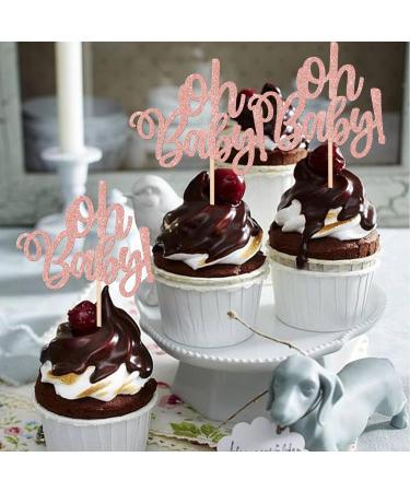 36 Pack Oh Baby Cupcake Toppers Glitter Baby Shower Cupcake Picks for Baby Shower Kids Gender Reveal Theme Party Cake Decorations Supplies Rosegold 1-rose Gold - Buy Online on SooperMarket.com
