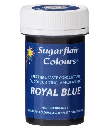 Sugarflair Royal Blue Spectral Food Colouring Paste Highly Concentrated for Use with Sugar Pastes Buttercream Royal Icing or Cake Mix Vibrant Colour Dye - 25g