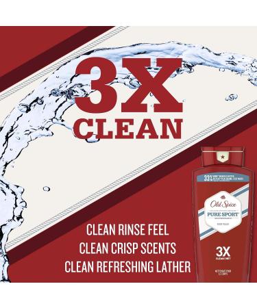 Old Spice Pure Sport Body Wash 18oz 6 Pack - 108oz Total - Buy Online on SooperMarket.com
