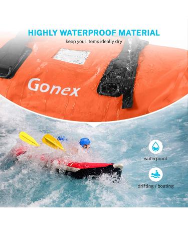 Gonex 80L Waterproof Duffle Bag for Travel, Kayaking & Boating - Orange - Buy Online on SooperMarket.com