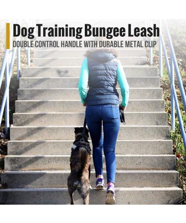 OneTigris Tactical Dog Training Leash with Bungee and 2 Control Handles - Olive Green - Buy Online on SooperMarket.com