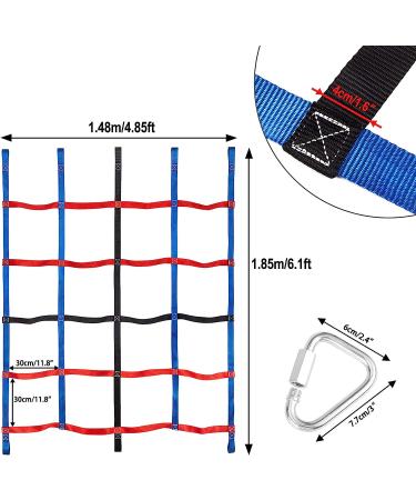 Mont Pleasant Kids Climbing Cargo Net | Ninja Swingset Rope Ladder for Jungle Gyms | Outdoor Obstacle Course Training Net 4.85ft x 6.1ft - Buy Online on SooperMarket.com