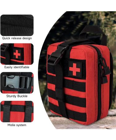 Buy Crisis First Aid Pocket | Empty Molle Tactical EDC IFAK Pouch for Outdoor & Camping | Travel Pharmacy & Motorcycle Belt Bag - Buy Online on SooperMarket.com