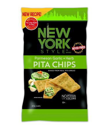 New York Style Pita Chips, Parmesan Garlic + Herb, 8 Ounce
