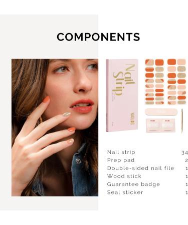 NAILOG Soft Gel Nail Strips - 34 Salon-Quality Long Lasting Stickers for Women - Buy Online on SooperMarket.com