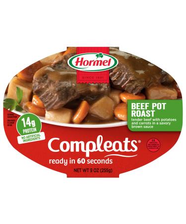 HORMEL COMPLEATS Beef Pot Roast Microwave Tray, 9 Ounces (Pack of 6)