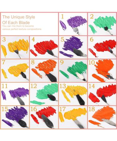 CPROSP 18pcs Stainless Steel Palette Knives Set for Acrylic Painting and Cake Decoration - Artist Mixing Scraper Tools - Buy Online on SooperMarket.com