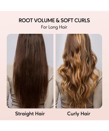 Terviiix 45mm Hot Brush | Ceramic Thermal Tourmaline Ionic Curling Wand with Digital Display | 5 Temperatures Dual Voltage | Black - Buy Online on SooperMarket.com