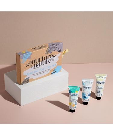 Nurture by Nature Hand & Foot Lotion Care Gift Set | 3 x 1fl oz | Organic Citrus Hand Cream with Shea Butter, Oat Milk & Aloe Vera | Small Mother's Day Gift - Buy Online on SooperMarket.com