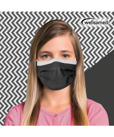 Buy Wellsamed Wellsamask 50-Piece Black Face Mask - Small Size Elastic Band | International Shipping Available - Buy Online on SooperMarket.com