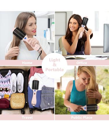 Aima Beauty One Step Hair Dryer Brush Volumizer - Pink | Reduce Frizz & Static | Hair Styling Tools - Buy Online on SooperMarket.com