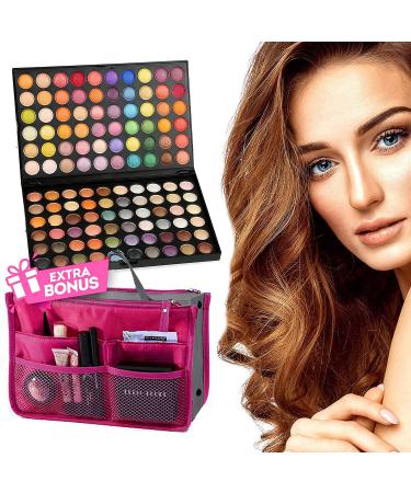 Alayna 120-Color Eyeshadow Palette - Matte, Shimmer & Metallic with Free Cosmetic Bag | Perfect for Women & Girls - Buy Online on SooperMarket.com