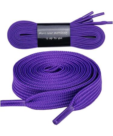 Dark Purple Flat Shoe Laces for Sneakers - 54 inch - 20 Colors Available | 1 Pair - Buy Online on SooperMarket.com