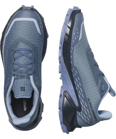 Salomon Women's Alphacross 5 Hiking Shoe - EU 40 Bering Sea Carbon Blue Heron | International Shipping Available - Buy Online on SooperMarket.com