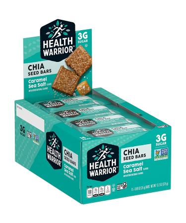 Health Warrior Chia Bars - Caramel Sea Salt Flavor - Pack of 15 Bars - Buy Online on SooperMarket.com