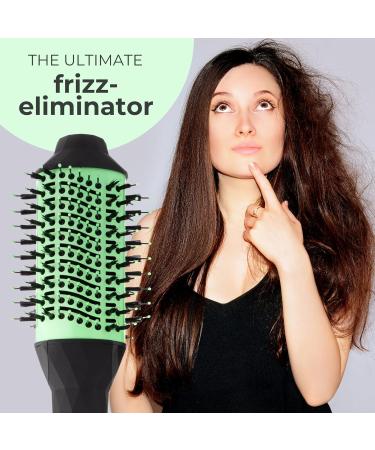 Buy MINT Professional 5-in-1 Ionic Hair Dryer Brush - Frizz Eliminating Black & Mint Green - Perfect for Fine & Thick Hair - Buy Online on SooperMarket.com