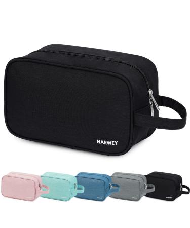 Travel Toiletry Wash Bag for Men and Women Traveling Dopp Kit Shaving Bag for Toiletries Accessories (Black) A-black
