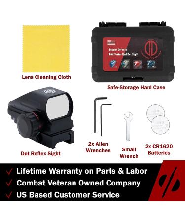 DDHQ Red Dot Reflex Sight Scope - Veteran Owned Company, Quick Detach Mount - Black Optic Substitute - Buy Online on SooperMarket.com