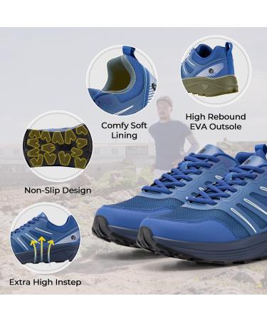 Fitville Extra Wide Running Shoes for Men - Comfortable Light Sports & Trekking Sneakers - Navy Skyline 47 EU - Buy Online on SooperMarket.com