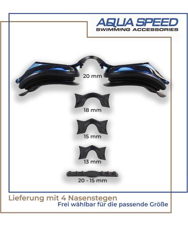 Aqua Speed Prescription Swimming Goggles - Lumina Black Tinted for Myopia | Custom Dioptries for Adults - Buy Online on SooperMarket.com