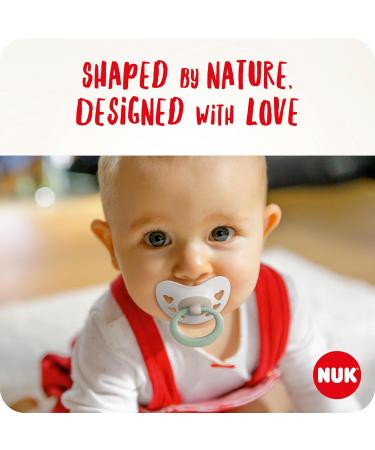 Nuk Signature Pacifier with Light Effect | BPA-Free Silicone | 18-36 Months | Red Heart | 2-Pack - Perfect for Toddlers - Buy Online on SooperMarket.com