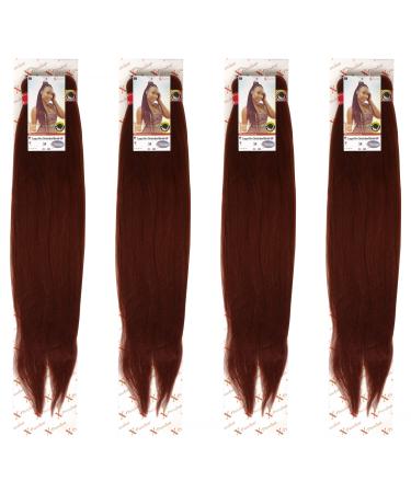 New NEW 60 INCH XPRESSION LAGOS BRAID PRE-PULLED PRE-STRECHED Hair Extension 60 2 In A Pack (Colour 35 Dark Auburn/Mahogany Blonde) Heat Resistant Tangle Free Dark Auburn 1