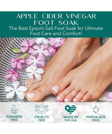 Laki Naturals Apple Cider Vinegar Foot Soak - Detox & Pedicure Treatment with Epsom Salt & Hawaiian Sea Salts (10 oz) | Refreshing Mint & Eucalyptus - Buy Online on SooperMarket.com