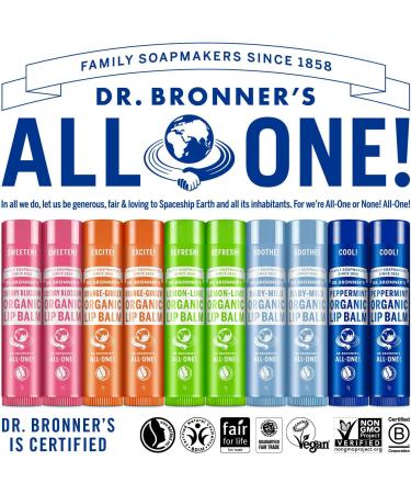 Dr Bronner's Baby Mild Lip Balm Made with Organic Oils and No Synthetic Ingredients Used for Lips Dry Hands Cuticles and Chapped Cheeks Certified Fair Trade 4g Bar Baby Mild 4g - Buy Online on SooperMarket.com