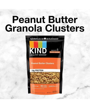 KIND Peanut Butter Granola Clusters - 10g Protein, 6 Count | Gluten Free & Healthy Snacks - Buy Online on SooperMarket.com