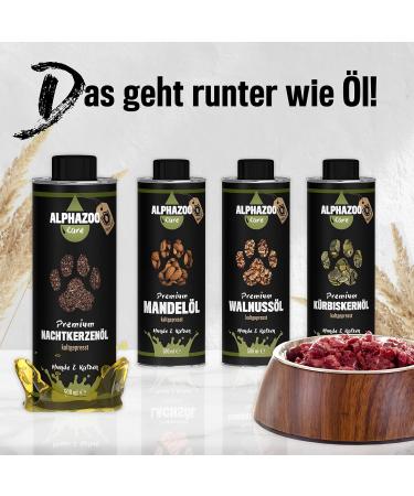 Alphazoo Premium Evening Primrose Oil for Dogs & Cats 250ml | Cold-Pressed Omega-6 & Omega-9 Feed Oil for Shiny Fur - Buy Online on SooperMarket.com