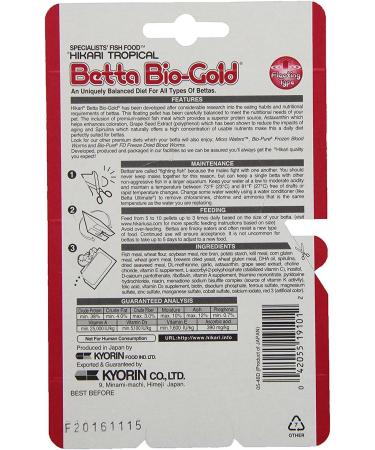 Hikari Betta Bio-Gold Baby Pellets Fish Food 3 Pack Bundle - Bonus Pack for Healthy and Vibrant Bettas - Buy Online on SooperMarket.com