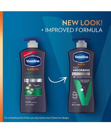 Vaseline Men Hand & Body Lotion Healing Moisture 20.3 oz - Pack of 4 | Non-Greasy Formula for Dry or Cracked Skin - Buy Online on SooperMarket.com