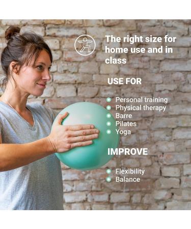Live Infinitely 9 Barre Pilates Ball - Anti Burst Mini Ball for Yoga & Exercise - Includes Hand Pump & eBook - Mint Color - Buy Online on SooperMarket.com