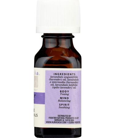 Aura Cacia Lavender Essential Oil 0.5 fl oz - 100% Pure Natural Aromatherapy - Buy Online on SooperMarket.com
