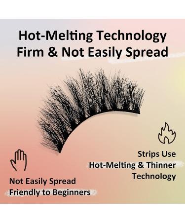 WILD UNIVERSE 3D Mink Faux Cat Eye False Eyelashes - 10 Pairs | 15mm Wispy Lightweight Curly Lashes - B010 - Buy Online on SooperMarket.com