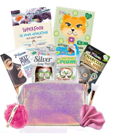 7th Heaven Mystery Face Mask Pamper Bag Lucky Dip Pink Cosmetic Gift Bag with a Selection of Face Masks & Beauty Accessories Mystery Skincare Set - Buy Online on SooperMarket.com
