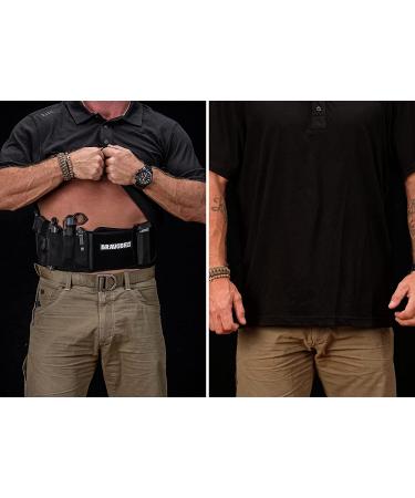 BravoBelt Belly Band Holster for Concealed Carry - Athletic Flex Fit for Running, Jogging, Hiking - Glock 17-43 Ruger S&W M&P 40 Shield | Men & Women - Black Standard (Up to 44 Belly) - Buy Online on SooperMarket.com