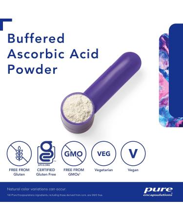 Pure Encapsulations - Buffered Ascorbic Acid - Hypoallergenic Vitamin C Supplement for Sensitive Individuals - 227 Grams Powder - Buy Online on SooperMarket.com