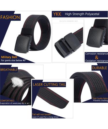 LionVII Men's Adjustable Breathable Belt with Plastic Buckle - Blue, Trim-to-Fit, 27-46 - Buy Online on SooperMarket.com