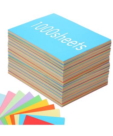 Construction Paper Colored Paper  A4 9 x 12  1000 Sheets  Heavyweight Coloring Craft Paper for Kids Bulk School Supplies Art  10 Colors