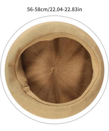 GEMVIE Womens Summer Beret Hat - Elegant Solid Color Artist Cap - Camel 7-7 1/4 - Buy Online on SooperMarket.com