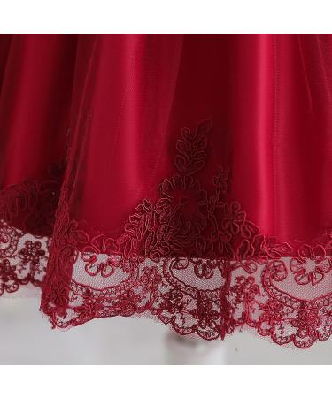 NNJXD Baby Girls Flower Princess Birthday Party Dress 648 Red-a | 6-12 Months - Buy Online on SooperMarket.com