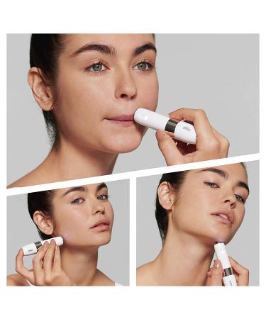 Braun Mini Electric Facial Hair Remover for Women - Quick, Gentle, and Portable with Smartlight - Ideal for Upper Lips, Chin, and Cheeks - Perfect for On-the-Go Makeup Application - Buy Online on SooperMarket.com